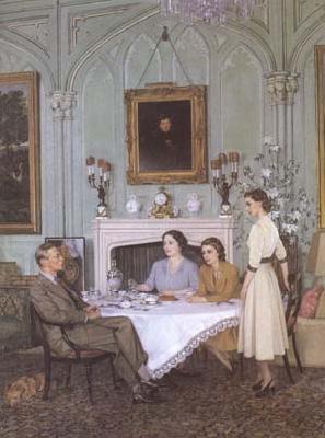 James Gunn Tea at Royal Lodge (mk25 Spain oil painting art